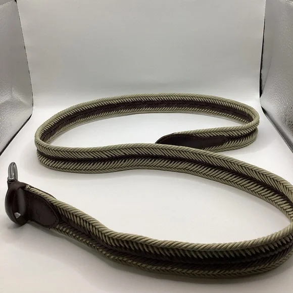 Tommy Bahama Leather And Fabric Woven Braid Belt - Picture 4 of 9